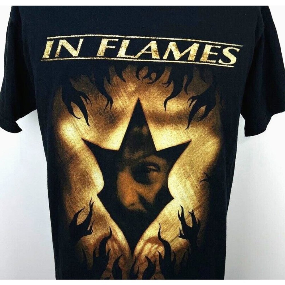 Vtg 2003 In Flames Swedish Heavy Metal Concert T Shirt Large North American Tour